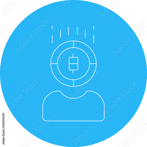 Coin lose power icon single vector illustration