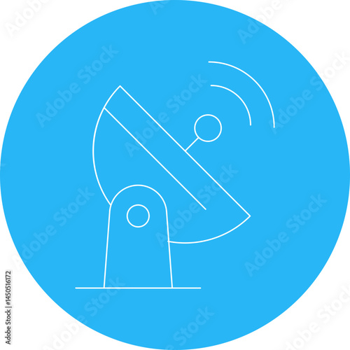 Signal antena icon single vector illustration