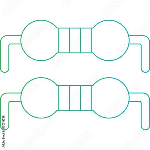 Capacitor icon single vector illustration