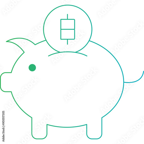Money saver icon single vector illustration