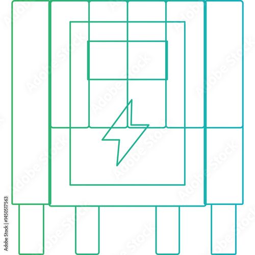 Terminal icon single vector illustration