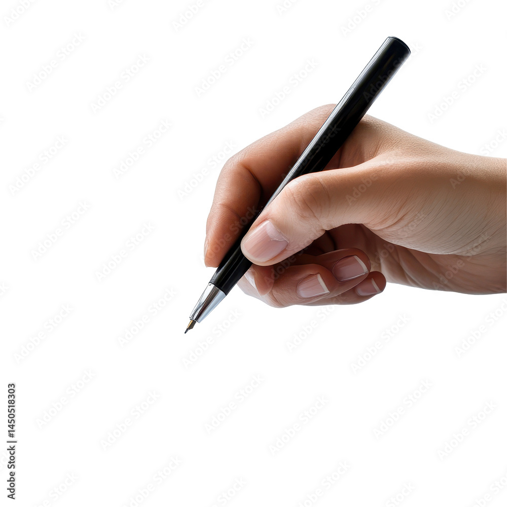 A person signing a contract with a digital pen on a tablet. isolated on white background . A person signing a contract with a digital pen on a tablet. isolated on white background .