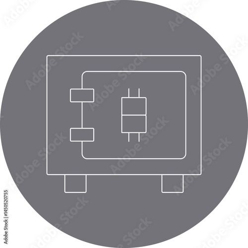 Coin locker icon single vector illustration