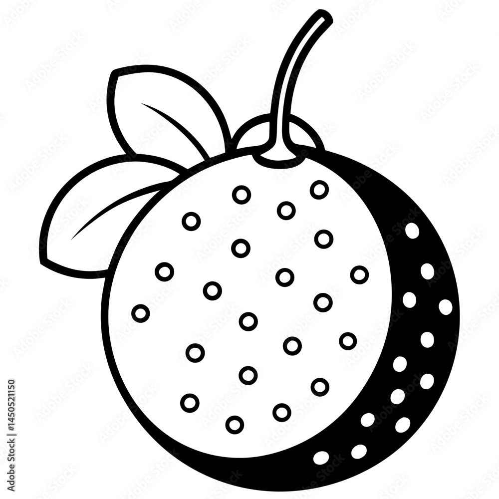 Minimal Longan Vector on White Minimal Longan Vector on White