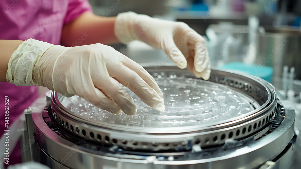 Fototapeta premium researcher_handling_lab_tools,