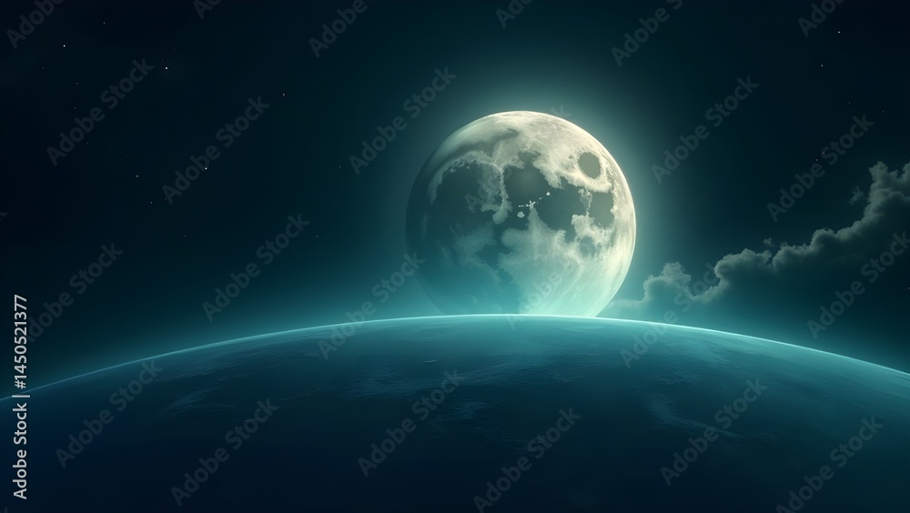 Fototapeta premium bright moon at night
