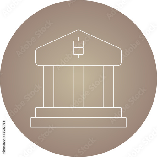 Bank icon single vector illustration