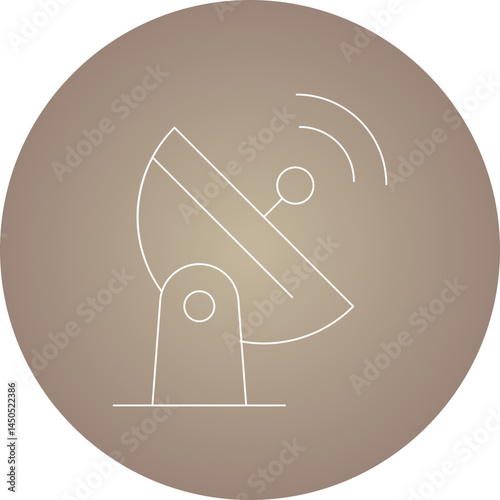 Signal antena icon single vector illustration