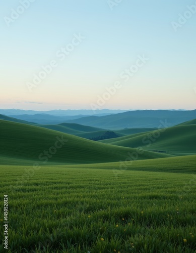 Rolling Green Hills Landscape
