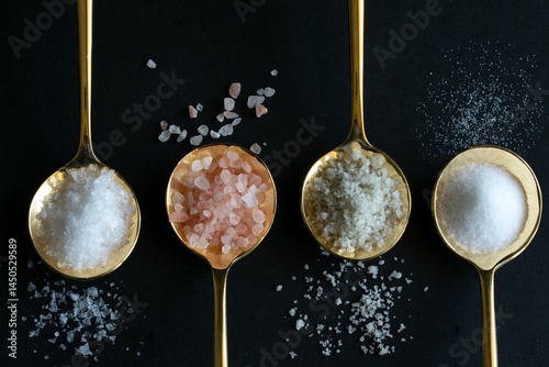 Sea Salt Flakes, Pink Himalayan Salt, Celtic Salt, and Table Salt