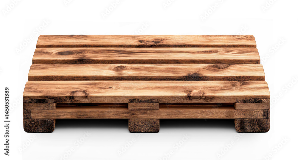 Fototapeta premium Wooden pallet on transparent background