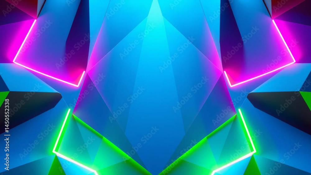 custom made wallpaper toronto digitalFuturistic Geometric Patterns with Neon Accents ideal for digital art, technology presentations, and contemporary creative projects.