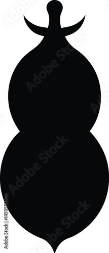 chickpea silhouette vector on white background  