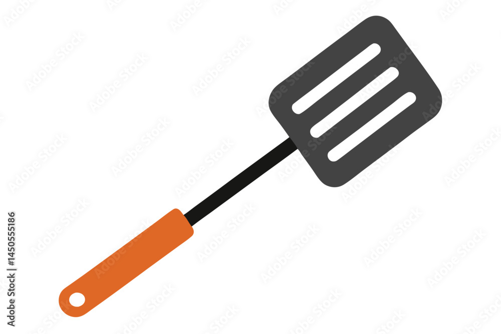 Spatula with slots for cooking used in the kitchen everyday appliances Spatula with slots for cooking used in the kitchen everyday appliances