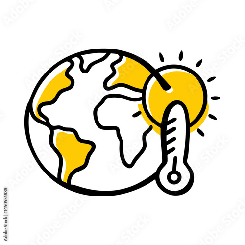 creative global warming vector art illustration