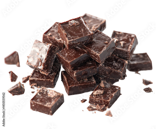 Indulge in dark chocolate delights kitchen food cozy atmosphere overhead view isolated on transparent background