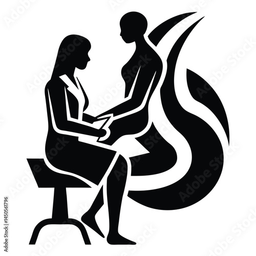 Counseling Session Therapist and Client in Deep Conversation