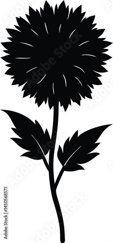 golden fleece flower silhouette vector on white