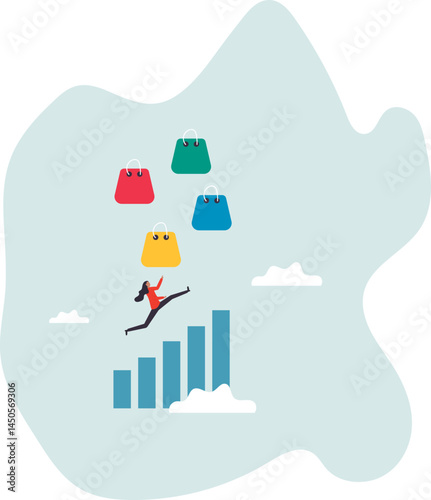 Customer lifetime value, calculation or key metric to analyze cost to acquire new customer, advertising or marketing cost.character for design.