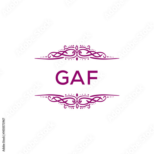 GAF creative minimalist letter logo.