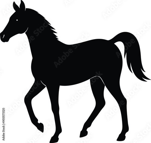 horse gram silhouette vector on white background   