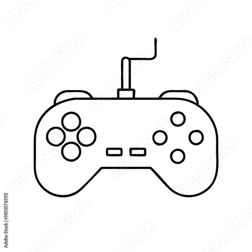 game console controller outline icon, game console controller outline line art - simple line art of game console controller outline, perfect for game console controller outline logos and icons