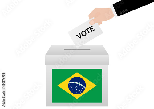Election in the Brazil. Election Concept. Vector Illustration.