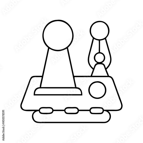 game piece mover icon, game piece mover line art - simple line art of game piece mover, perfect for game piece mover logos and icons