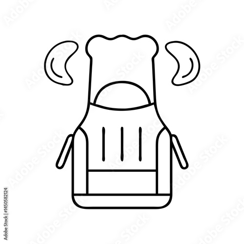 grill master hat icon, grill master hat line art - simple line art of grill master hat, perfect for grill master hat logos and icons