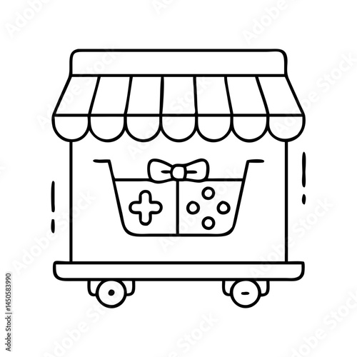 in game shop cart icon, in game shop cart line art - simple line art of in game shop cart, perfect for in game shop cart logos and icons