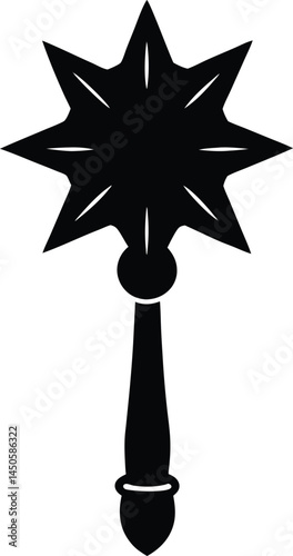 mace spice silhouette vector icon on white 