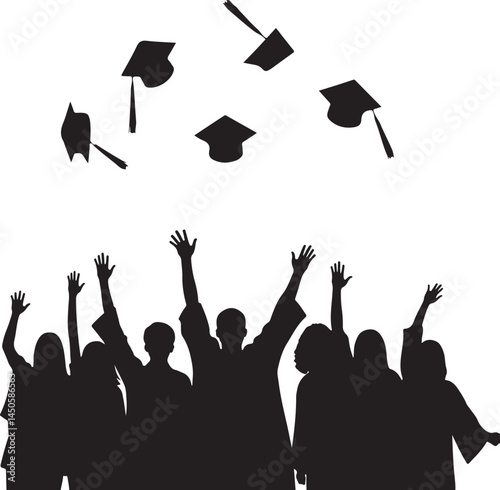 Graduation Silhouette, Graduate Clipart, Graduation PNG, Class of 2025, Graduate Silhouette, Student Graduation, Graduation Cap, Graduation SVG, College Graduation, High School Graduation, Commencemen