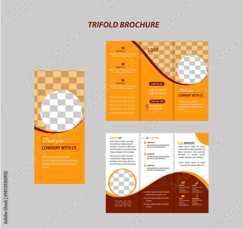 Trifold  business brochure template layout design