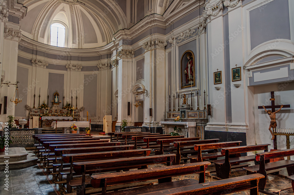 Fototapeta premium Teano, Campania, Italy. Church of Sant’Agostino. LR25