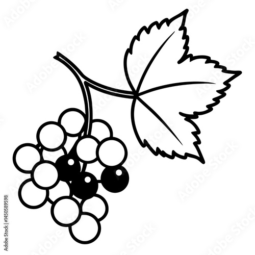 Minimal Red Currant Vector on White