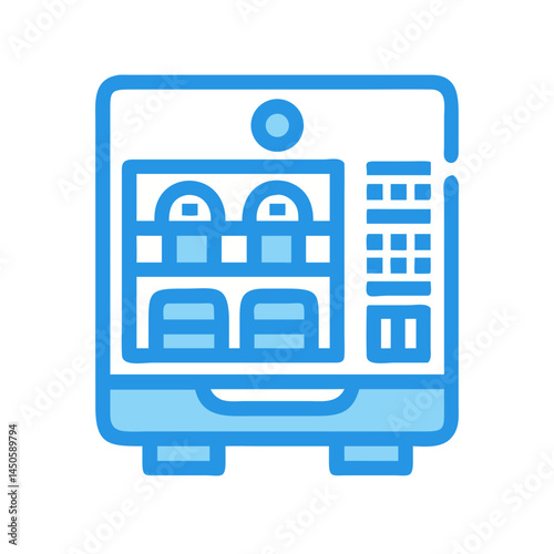 “Automated Vending Machine Icon – Self-Service, Retail Technology, Minimal Line Vector, Editable Stroke”