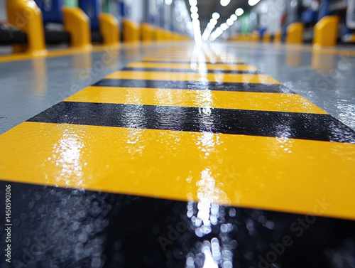 A display of safety stripes...