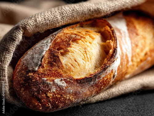 A traditional French baguet...