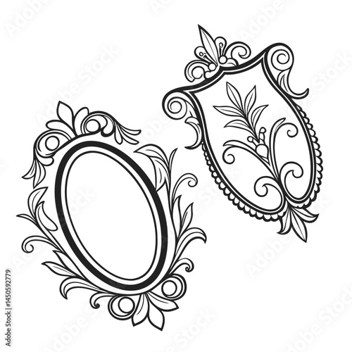 Oval, Shield and Circle Frames