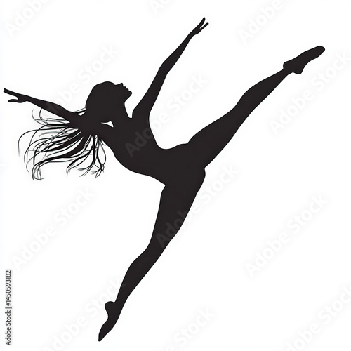 ballet silhouette , black a...