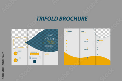 Minimalist Creative Trifold Travel Brochure Design