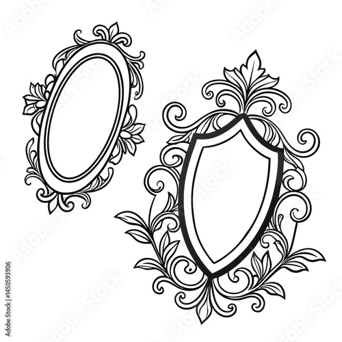 Oval, Shield and Circle Frames