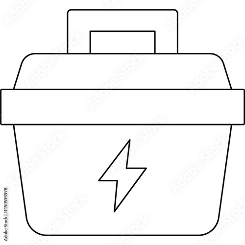 Electric box icon single vector illustration