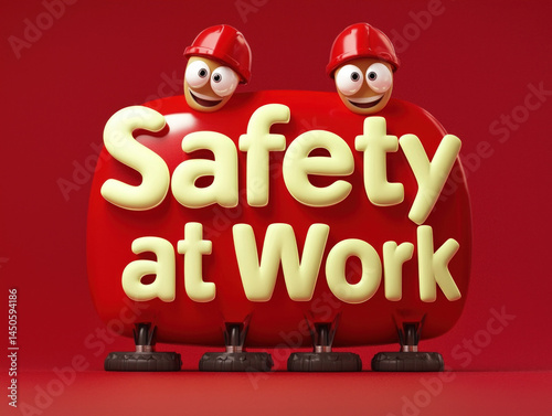 Safety at Work 3d text