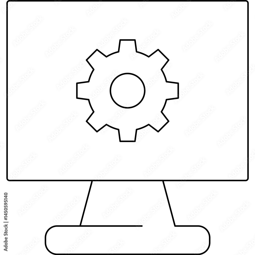 Obraz premium Settings icon single vector illustration