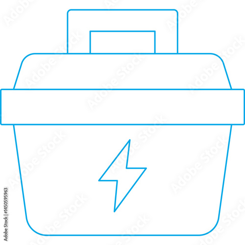 Electric box icon single vector illustration