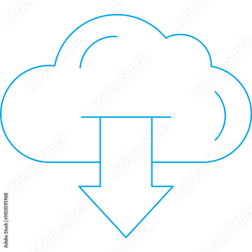 Download icon single vector illustration