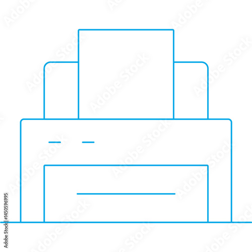 Printer icon single vector illustration 