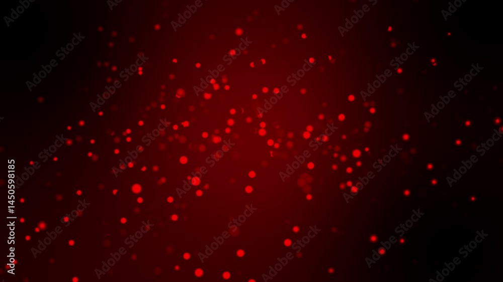 Abstract red bokeh background with soft glowing circles creating a festive atmosphere