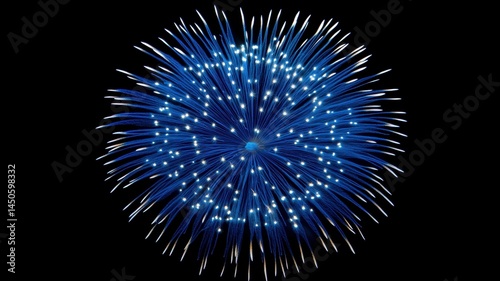 Festive fireworks explosion against a black sky